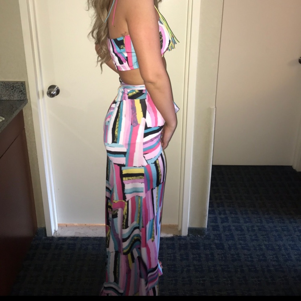 Retro Colorful Matching Separates Bellbottom Set